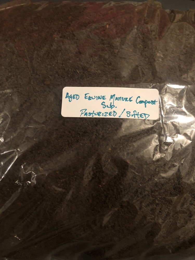 Grain Fed Aged Equine Manure Compost Substrate.