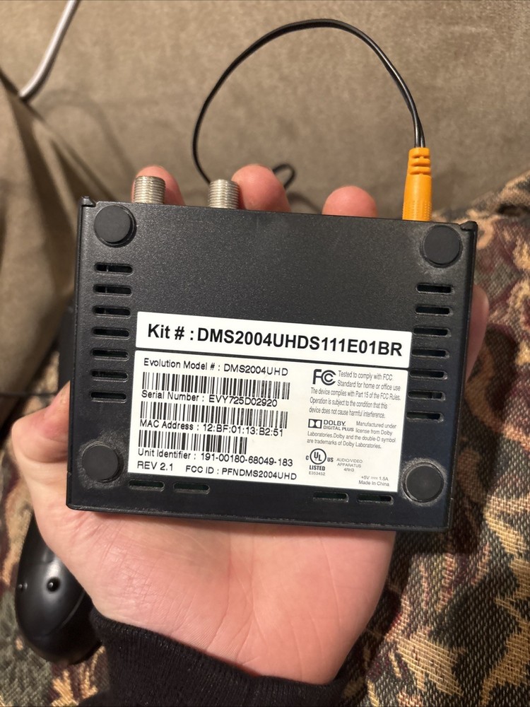 Evolution Digital DMS2004UHD OTA Adapter Dish Network Local Channel Tuner