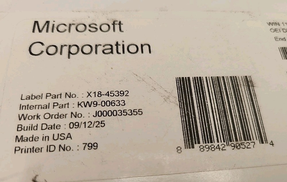 NEW Microsoft Windows 11 Home 64-Bit Software OEM Version 24H2