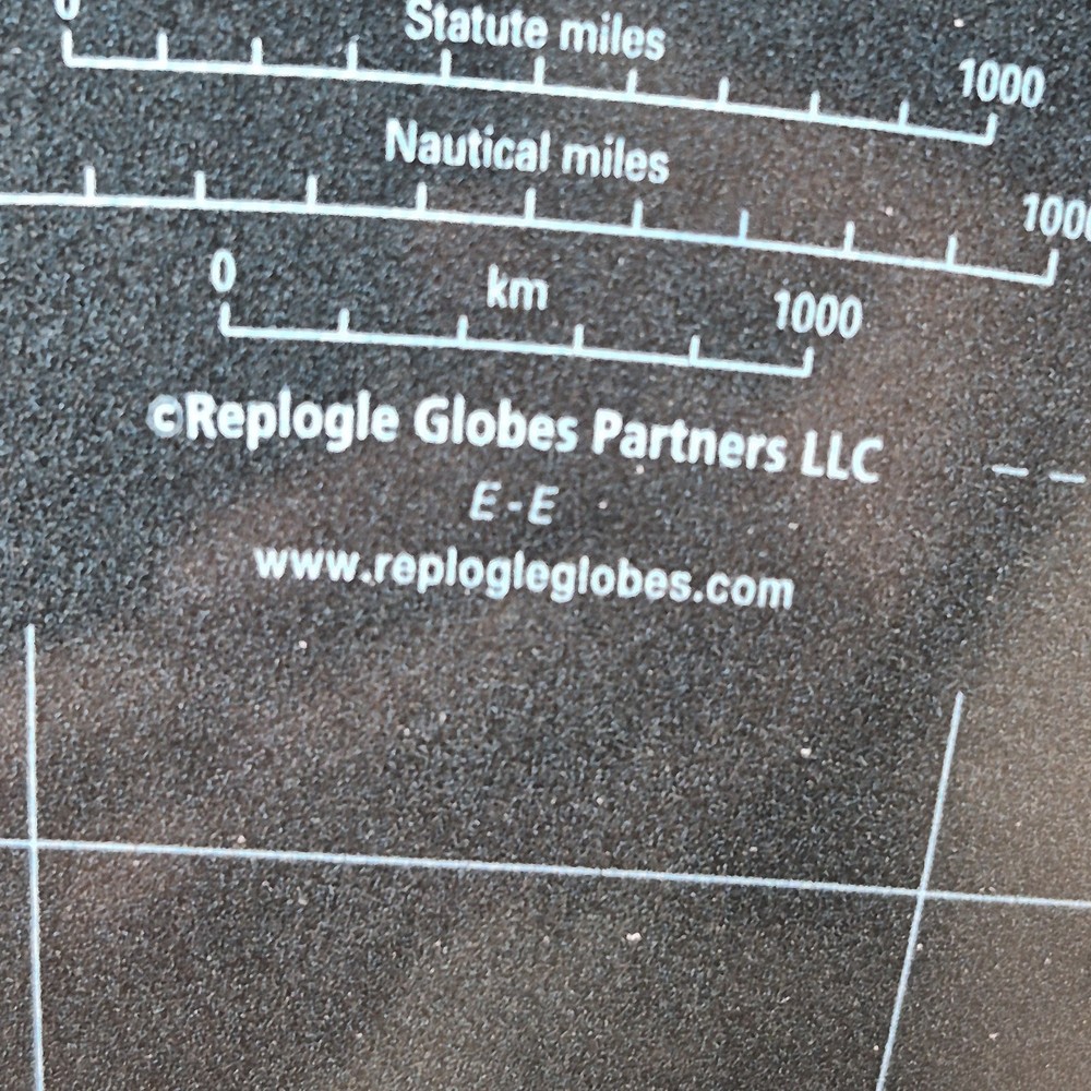 Replogle Orion 12" Black Illuminated Globe Lighted
