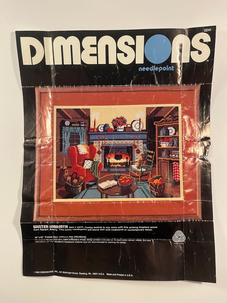 Dimensions Needlepoint Kit #2241 “Winter Warmth” - Started