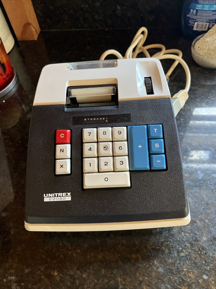 1970s Unitrex Electric E2082 ● 10 Key Adding Machine Eiko Business