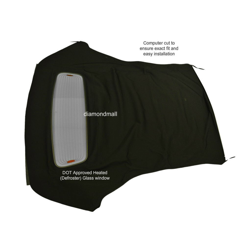 Convertible Soft Top 2005-2014 Ford Mustang w/DOT Heated Glass Window Sailcloth