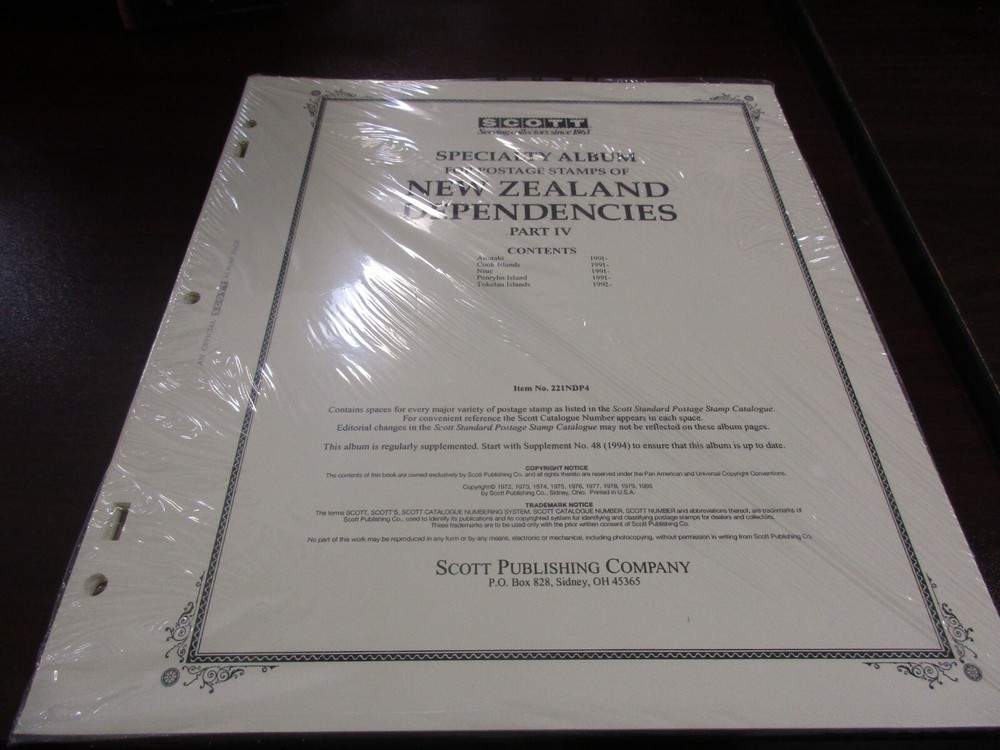 "SCOTT" NEW ZEALAND DEPENDENCIES PART#4  SPECIALTY ALBUM  W/FREE SHIPPING!!