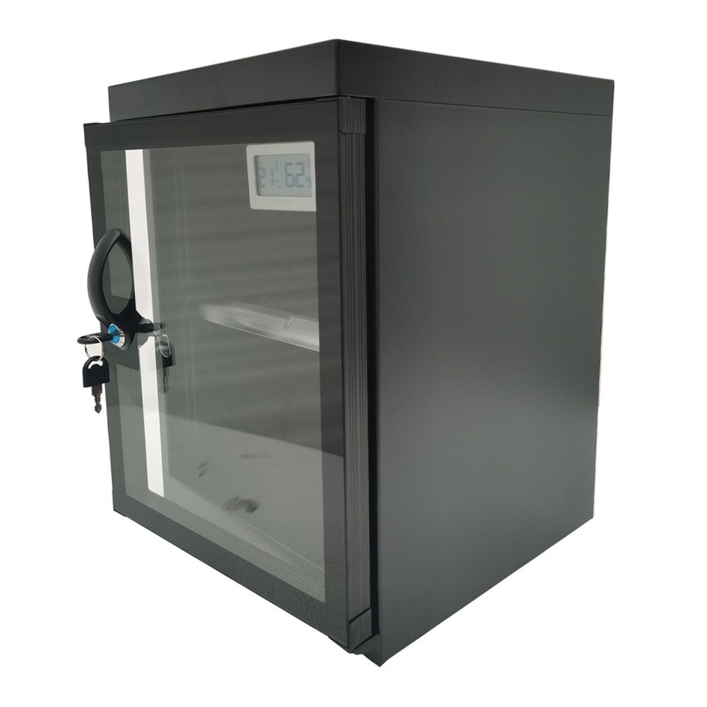 30L Digital Display Camera Dehumidify Storage Cabinet with Lock & Keys Two Layer