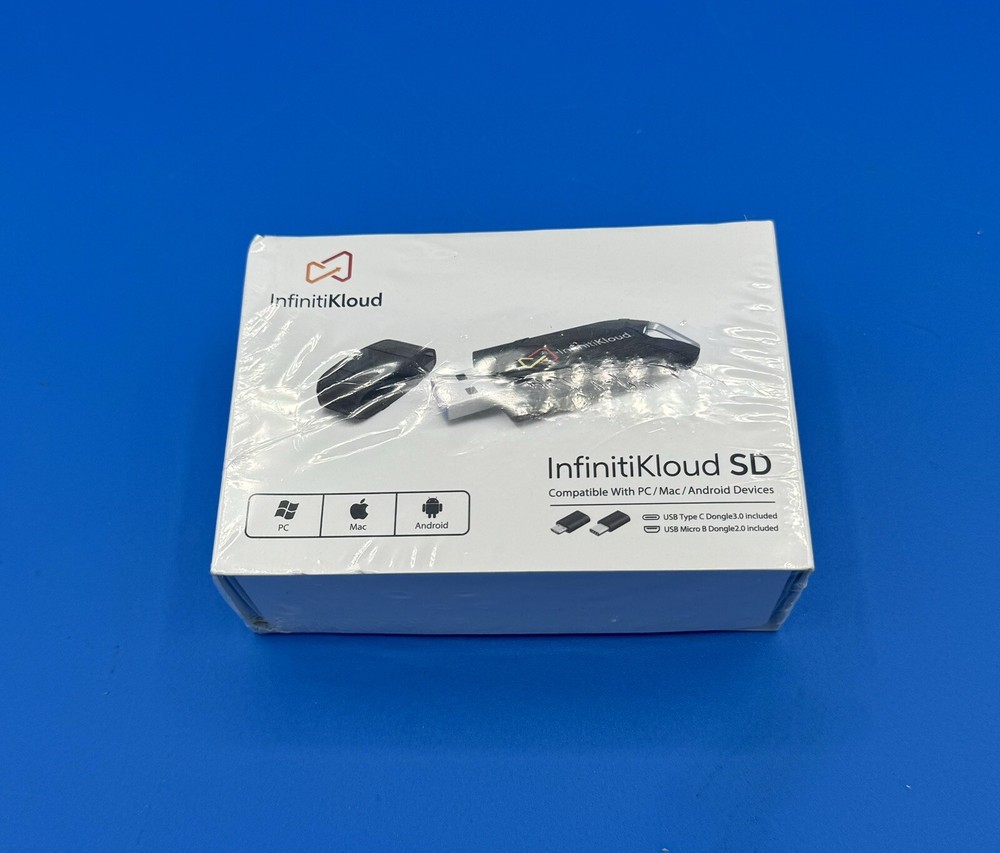 InfinitiKloud Charge USB Drive Compatible with Pc Mac Android IOS Devices NEW