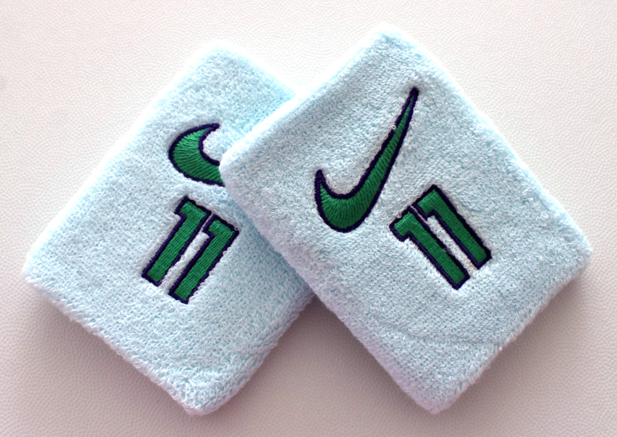 Nike Wristbands Baseball MLB #11 Bo Bichette Glacier Blue/Electric Algea