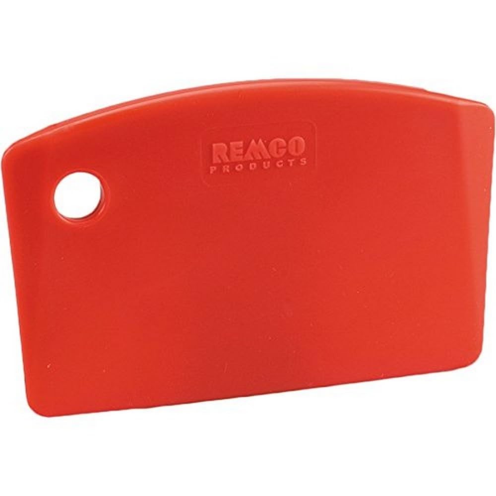 Durable 5.5-Inch Red Plastic Bench Scraper for Safe Culinary Precision