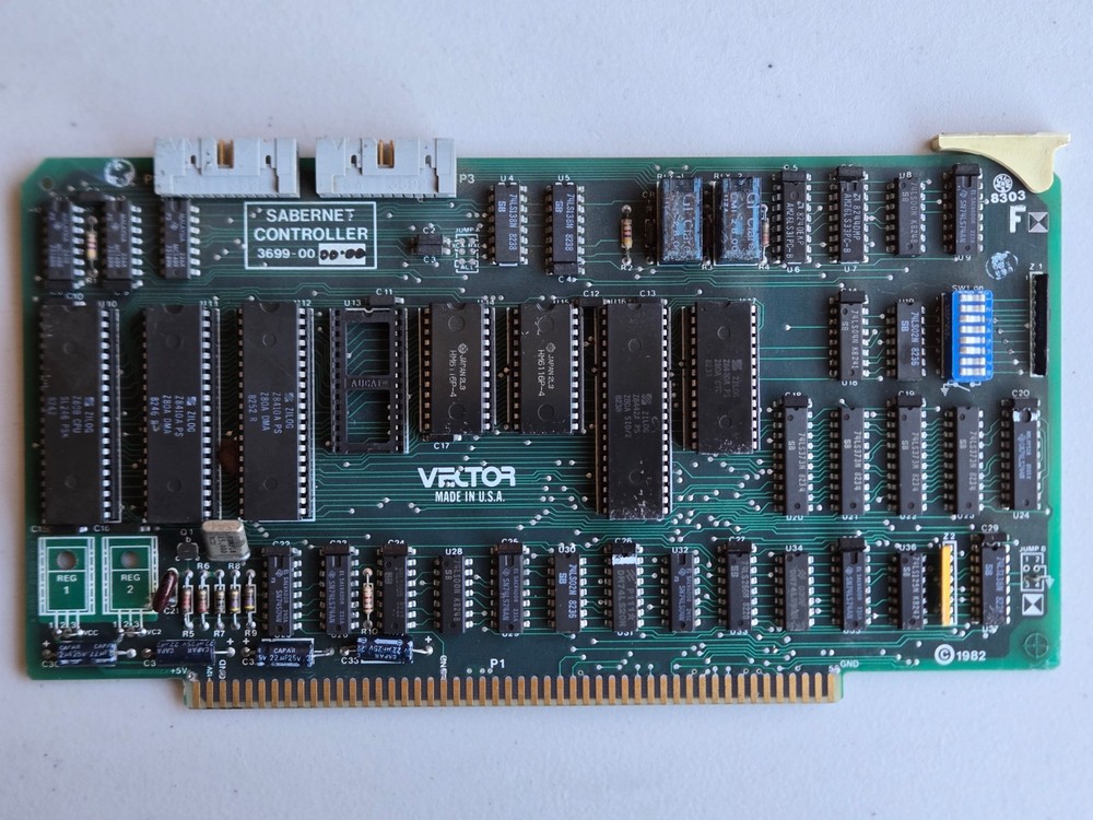 Vector Vintage 1982 S-100 Computer Card Sabernet Controller  AS-IS Untested