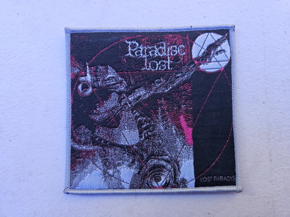 PARADISE LOST, SEW ON GREY BORDER WOVEN PATCH