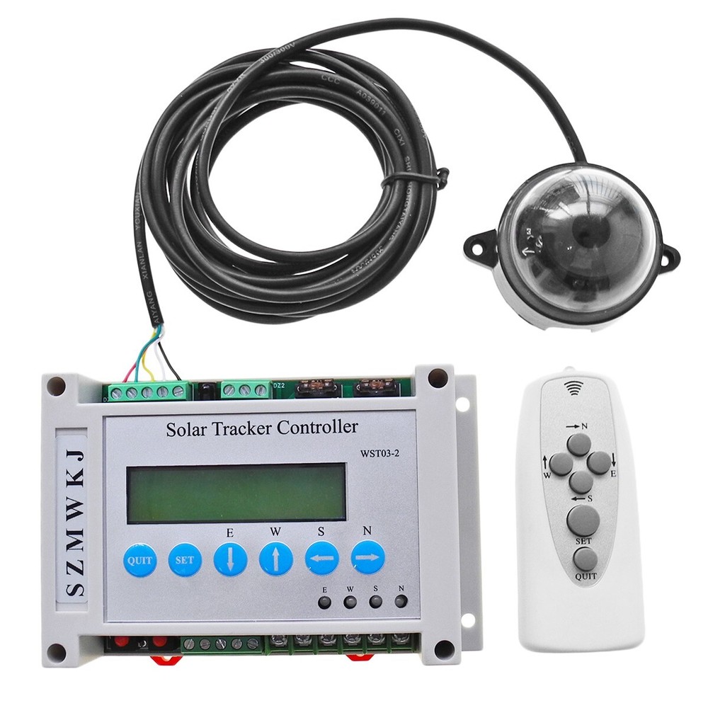 12V LCD Solar Panel Tracking Tracker Dual Axis Kits W/ 6000N 18" Linear Actuator