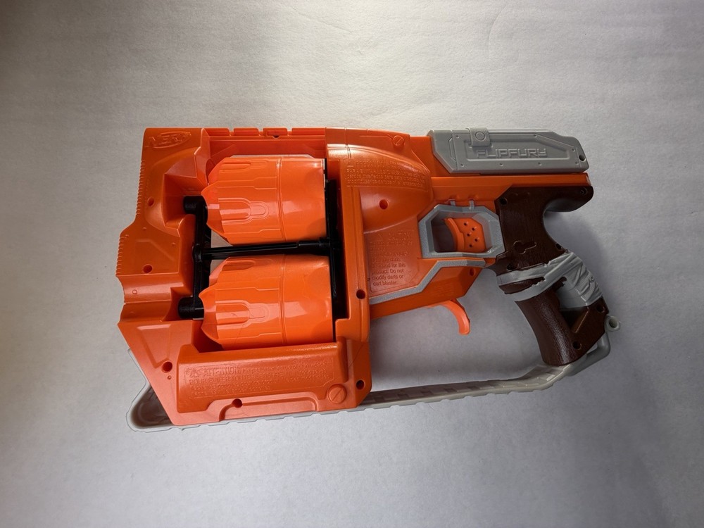 Nerf FlipFury Elite Blaster 10 Dart Flip Drum Tested Working