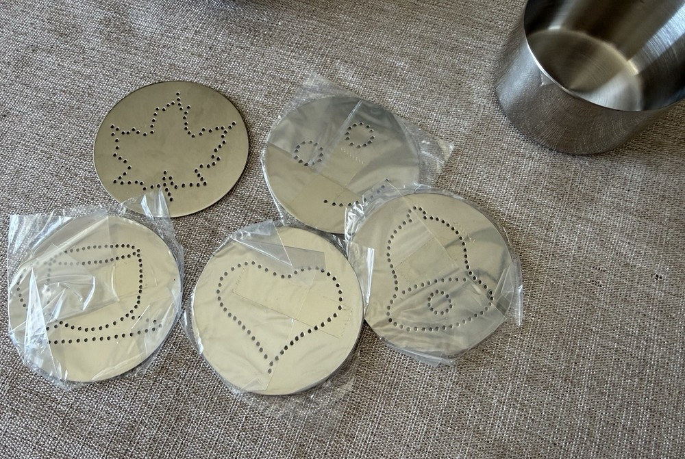 Decorating Dredger with 5 Patterns Kitchen Tool Coffee Design Baking Star Heart