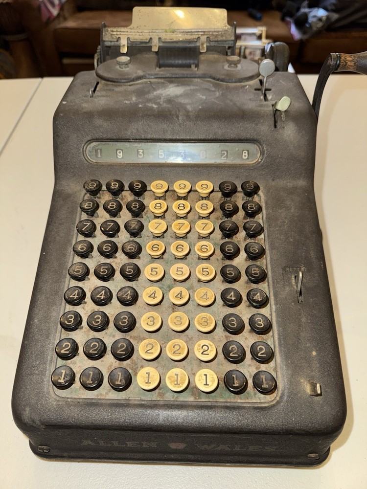 Antique Allen Wales Desk Model Adding Machine Untested Vintage