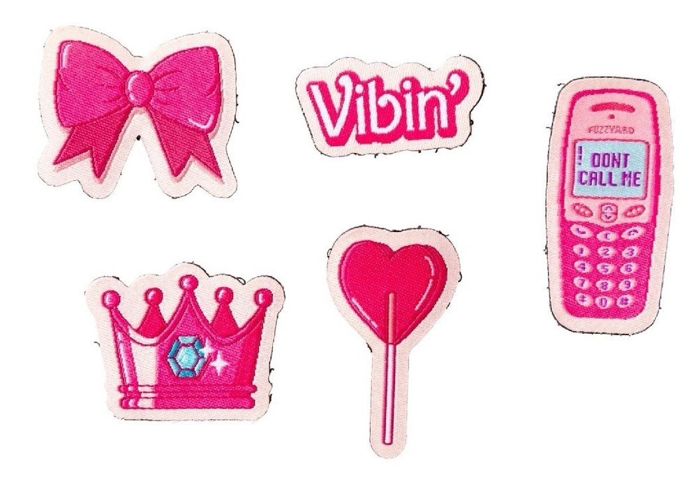 MAKE IT PINK 5-PACK FOR REP IT DOG HARNESS & ACCESSORIES INTERCHANGEABLE PATCHES