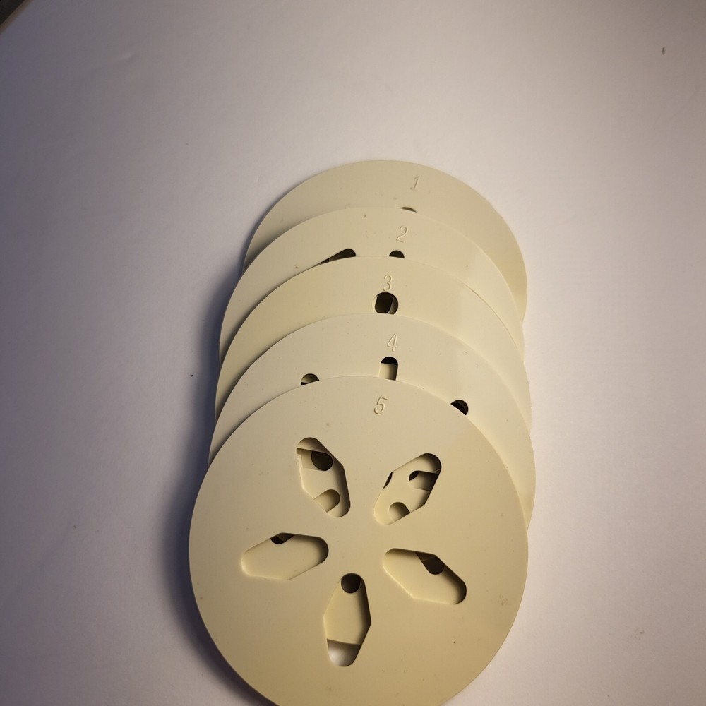 Pampered Chef Cookie Press 1525 Discs 1-5 Replacement Only