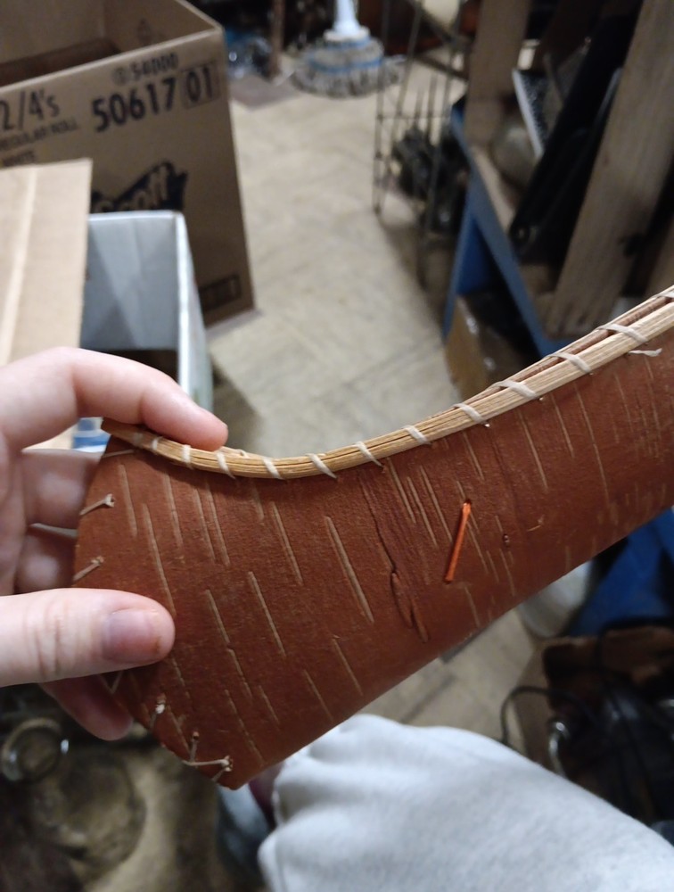 Handmade Birchbark Canoe