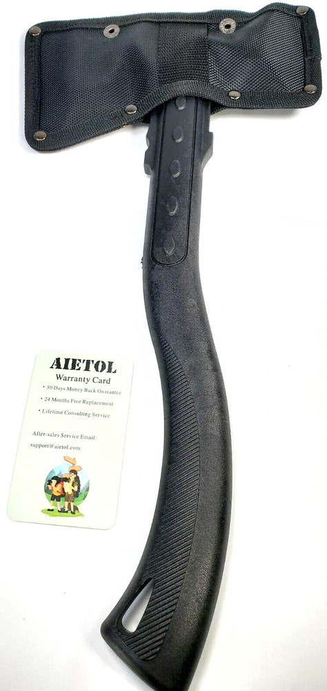 AIETOL Multi-Function 15-Inch AXE & HAMMER + Sheath, Stainless Steel