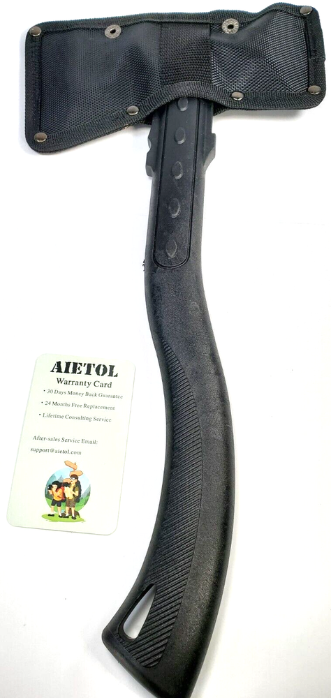 AIETOL Multi-Function 15-Inch AXE & HAMMER + Sheath, Stainless Steel