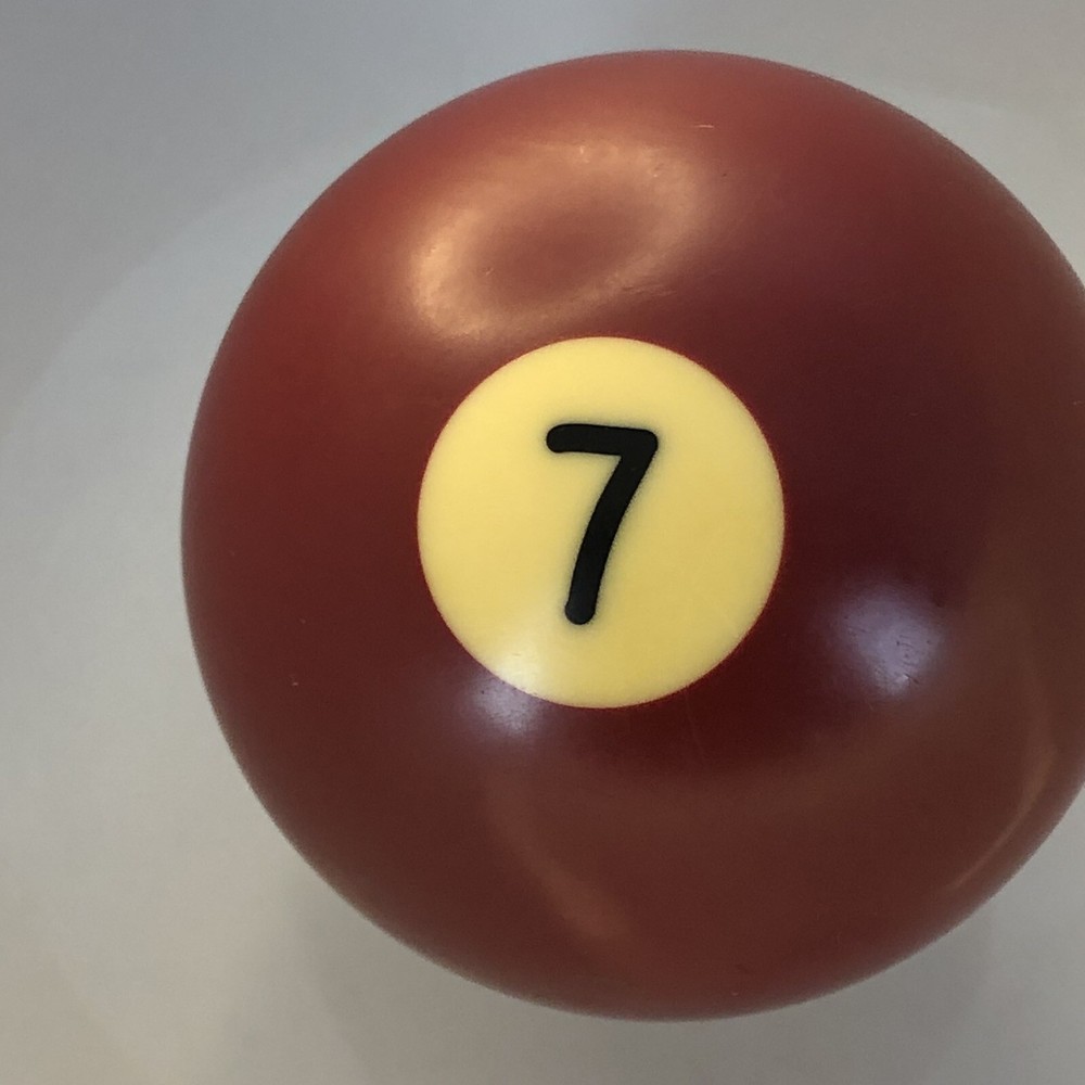 Used Individual Pool Ball Solid Maroon 7 Replacement Billiards 21/4"