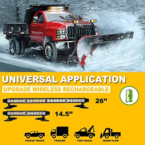 Wireless Remote Control 26'' LED Rooftop Double Side Emergency Hazard Strobe