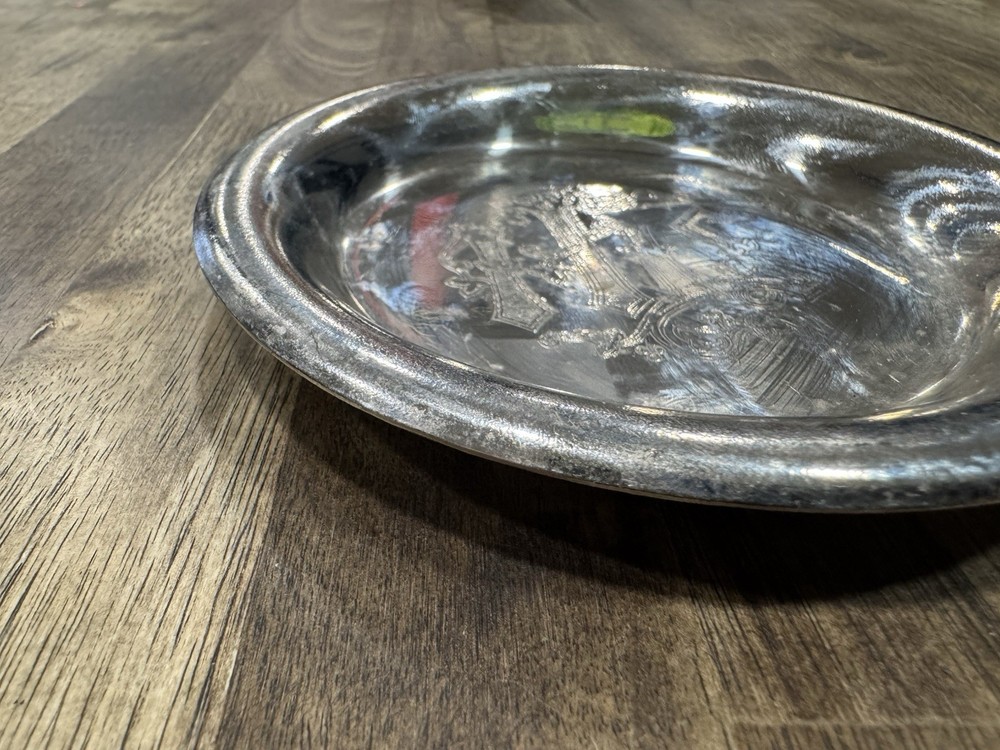 2 Eucharistic Serving Plate Small Silver Plated