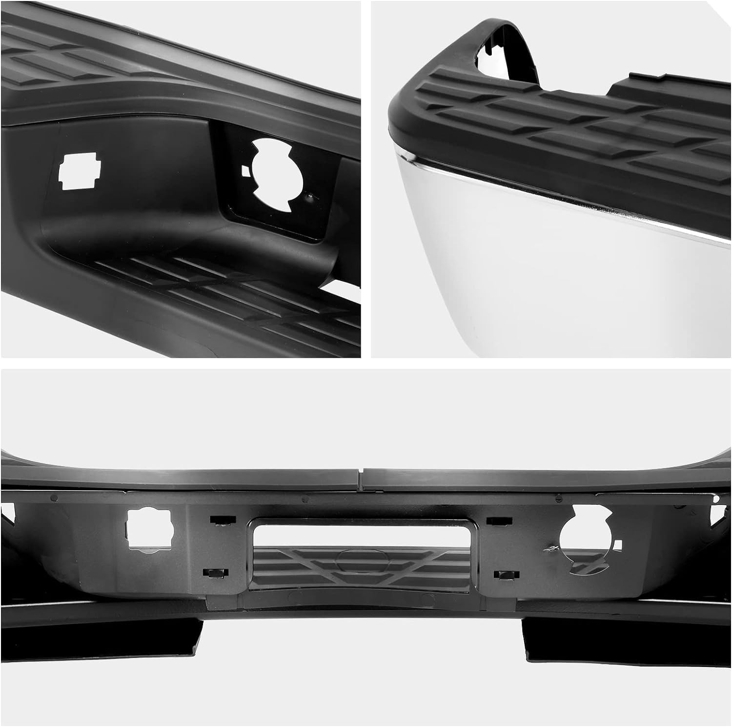 Rear Step Bumper Assembly Compatible With 2007-2013 Chevy Silverado 1500 & GMC