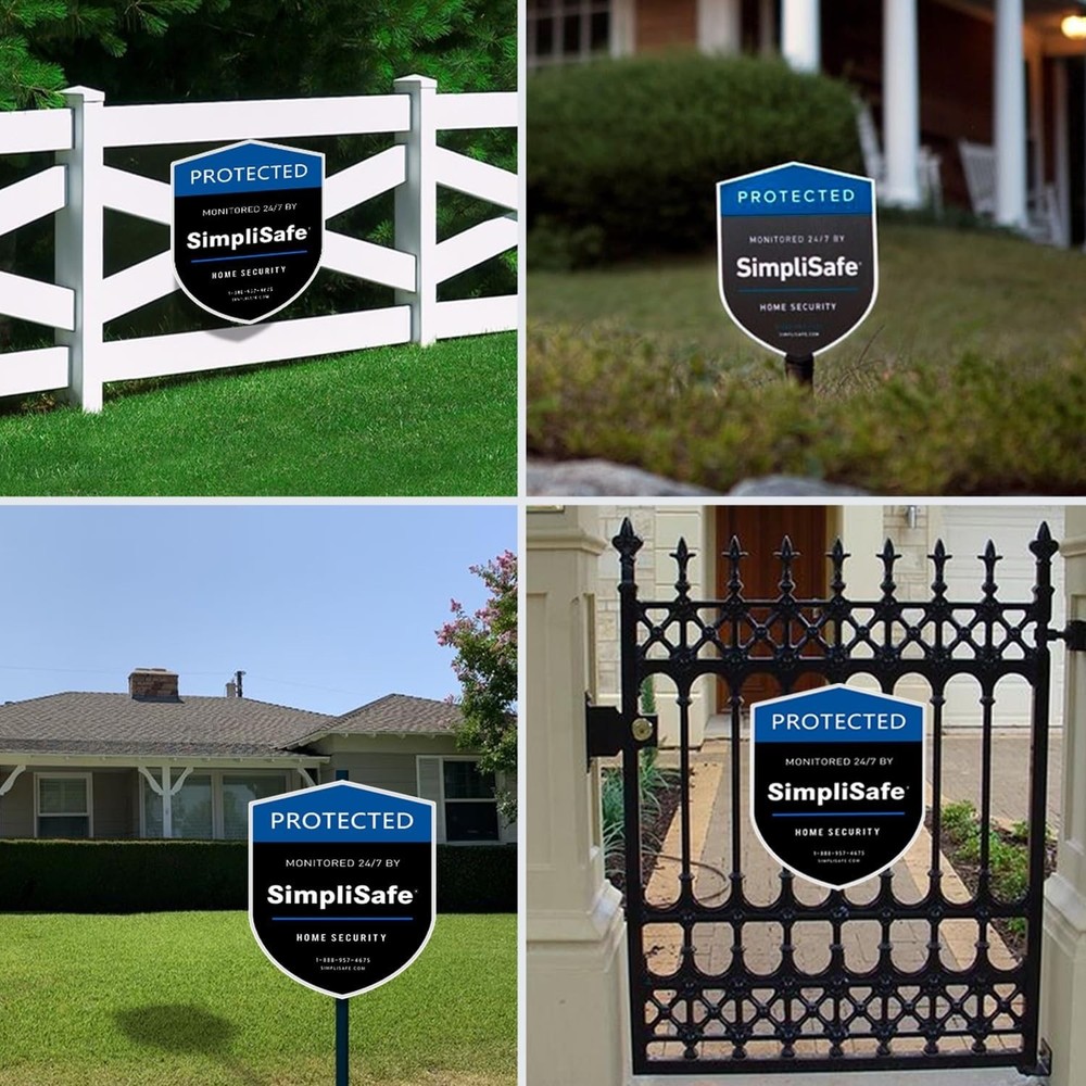 3PCS Yard Sign Shield Compatible for SimpliSafe Home Security System，3PCS Doo...