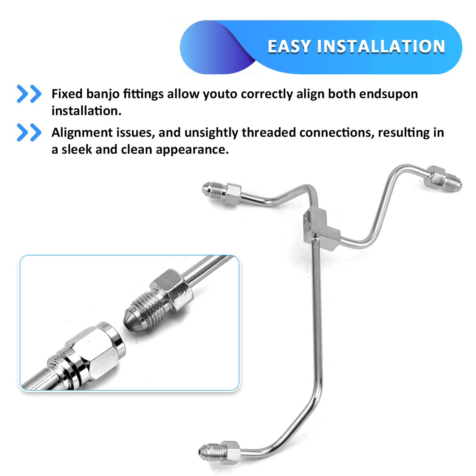 For Harley 2014-2023 12"-14" Handlebar Touring Non-ABS Front Brake Line Kit