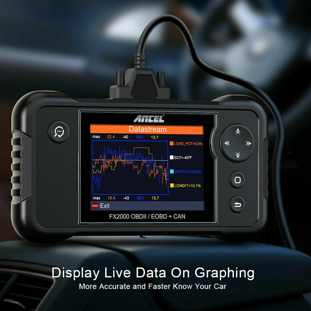 Ancel FX2000 OBD2 Scanner ABS SRS Code Reader Check Engine Car Diagnostic Tool