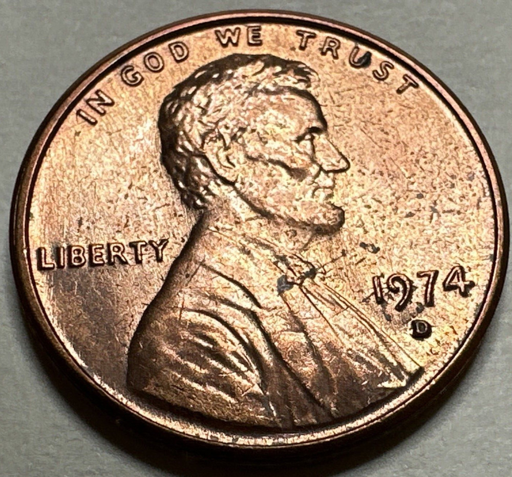 1974 D Lincoln Memorial Cent 95% Copper 9200N