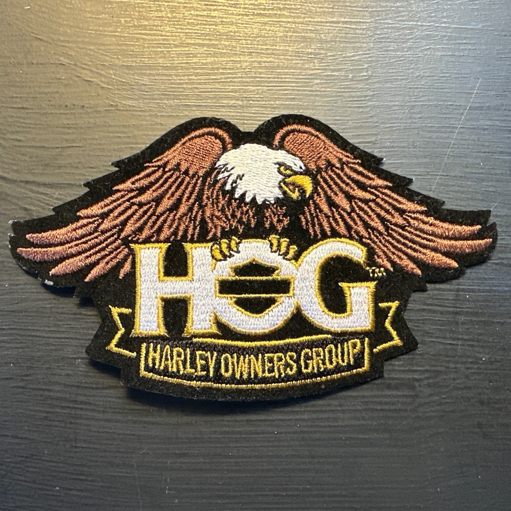 HOG Harley Owners Group Iron-On Biker Jacket Back Patch Embroidered