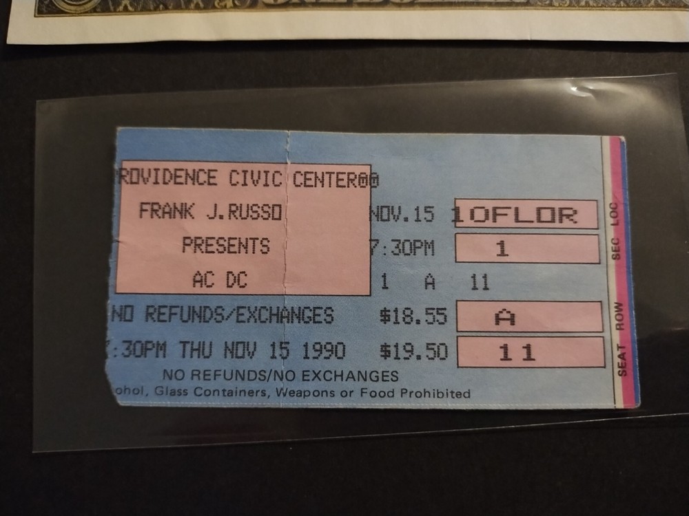 1990 AC/DC The Razors Edge Ticket ONLY