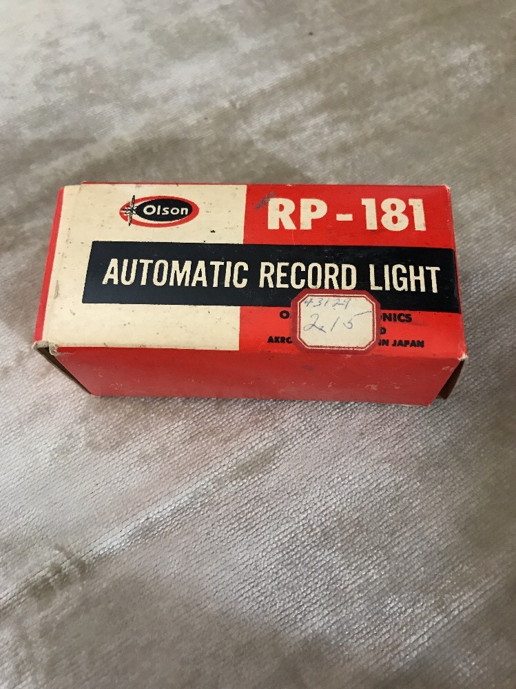 Vintage Old Automatic Record Light Olson Electronics Incorporated RP-181
