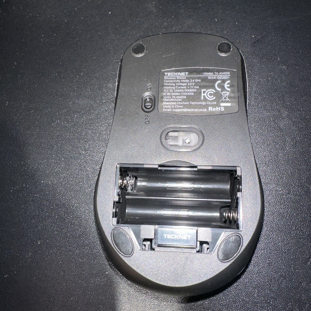 TECKNET Wireless Mouse, 2.4G Cordless USB TK-KM006