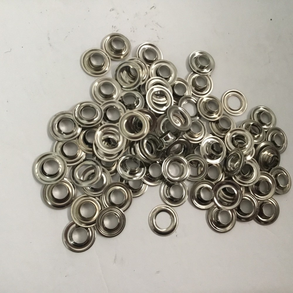 Grommets, nickel , 70 sets. Size 2
