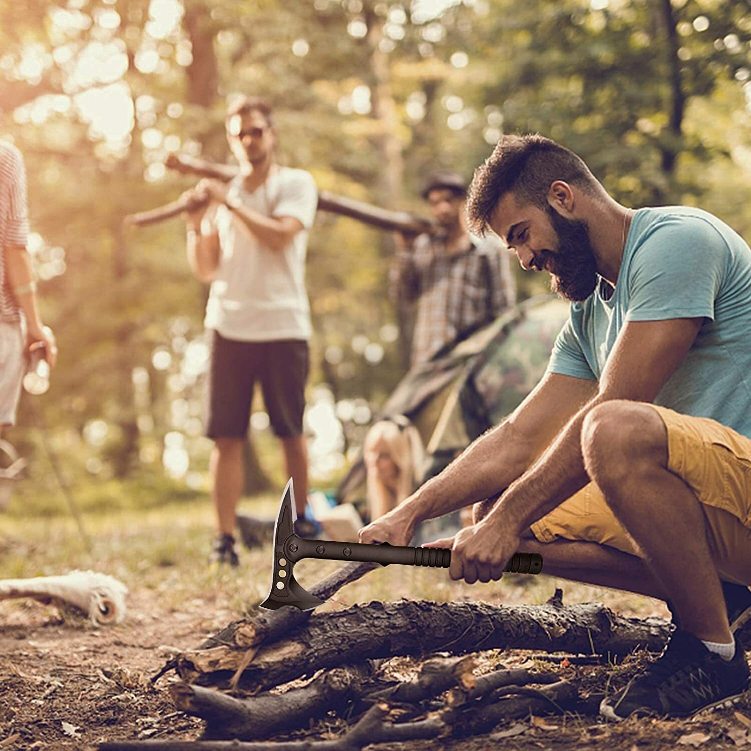 Tactical Tomahawk -Throwing Hatchet, Versatile EDC Axe -Emergency Breaching Tool