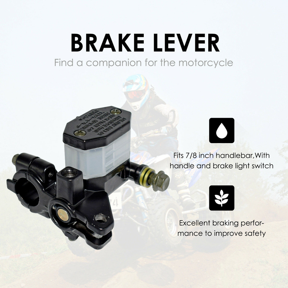 7/8" Motorcycle Right Brake Levers Master Cylinder Reservoir Lever M10 US