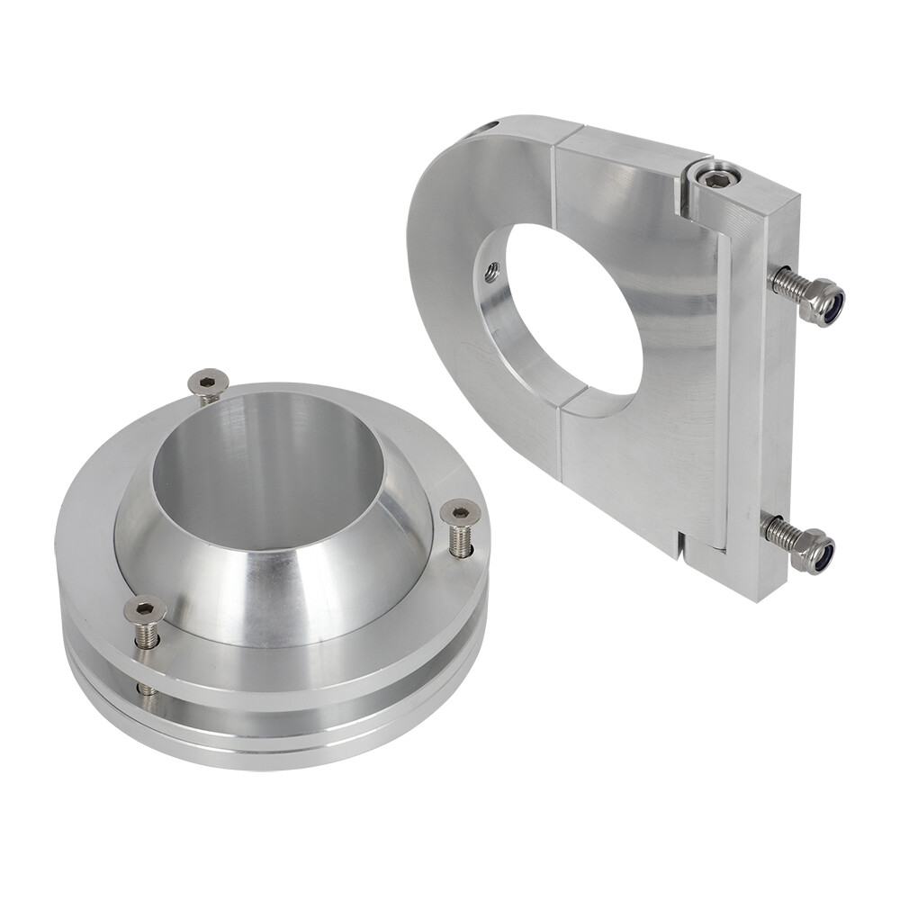 Universal 2" Swivel Base Floor Mount & 2 1/2" Steering Column Drop Kit Aluminum