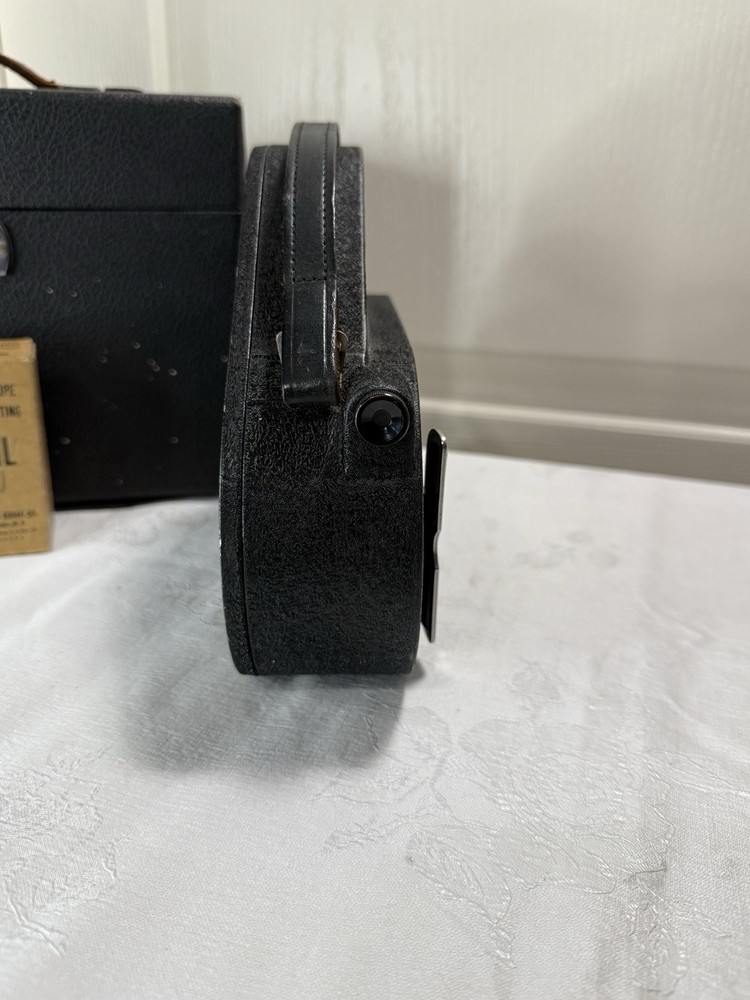 Cine-Kodak Model E Camera w/ Case, Splicer & Oil – Untested, Broken Latch