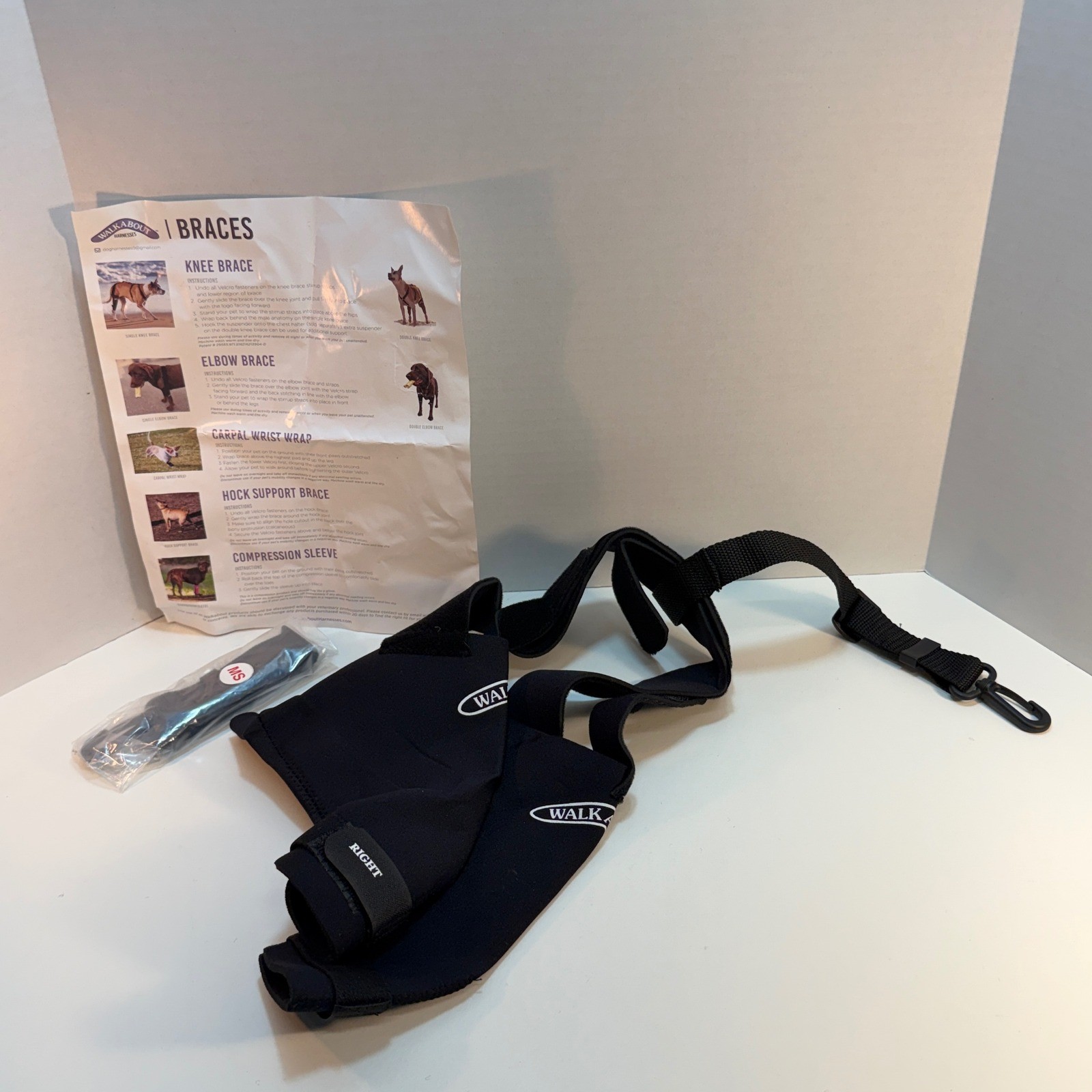 Walk About Harnesses Dog Knee Brace Support Left & Right Pair MS NEW