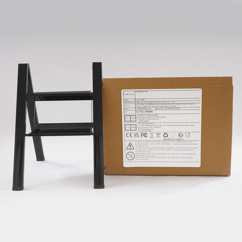 A-shaped Folding 2-Step Ladder Foldable Step Ladder 661.39lbs Load-capacity