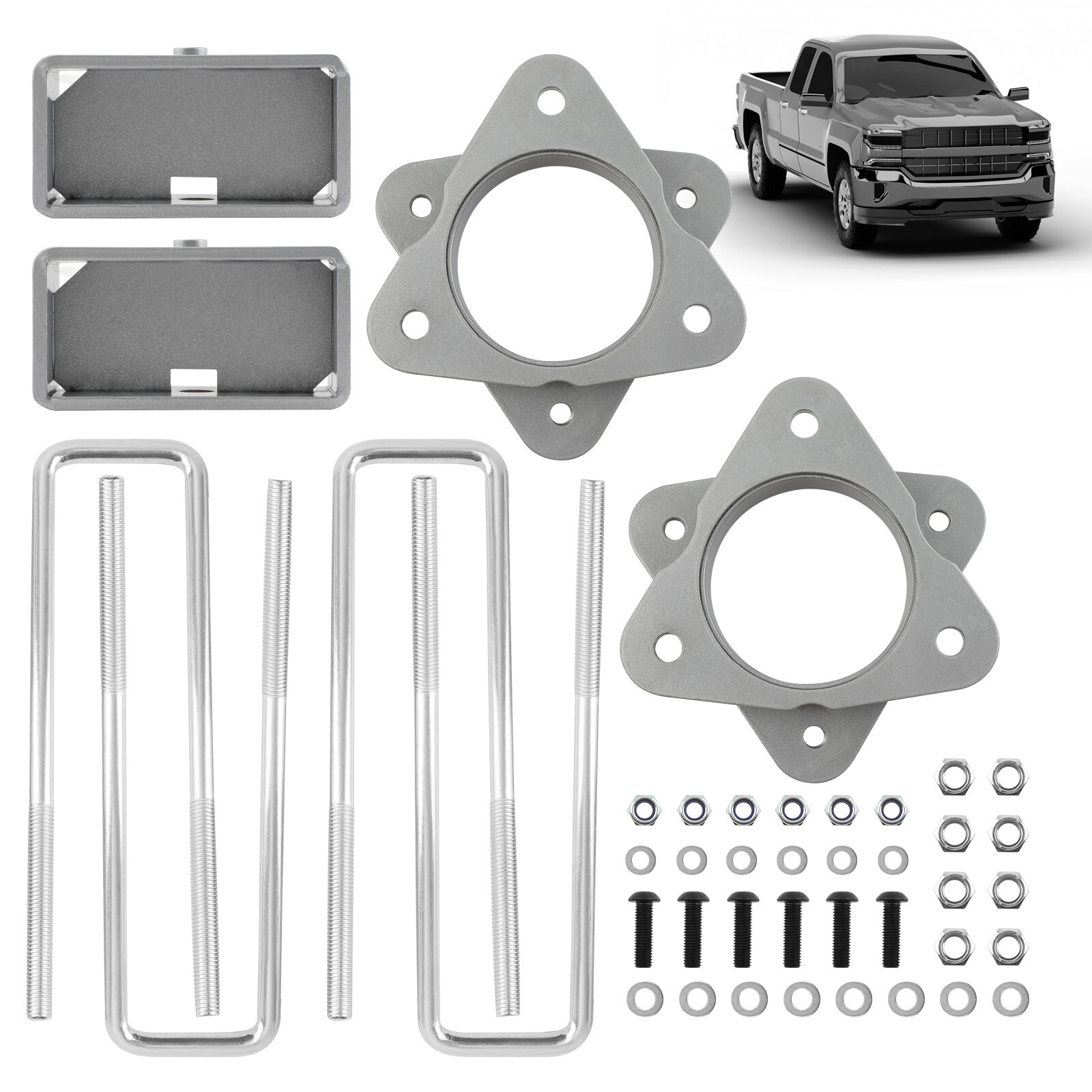 3" Front & Rear Lift Kit Spacers for Chevy Silverado GMC Sierra 1500 2007-2020