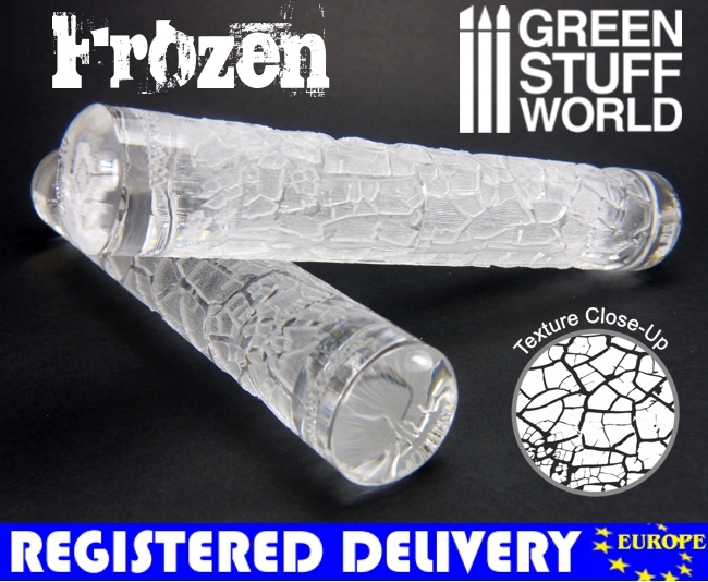 Frozen Drought Fields Texture Rolling Pin for Warhammer Bases