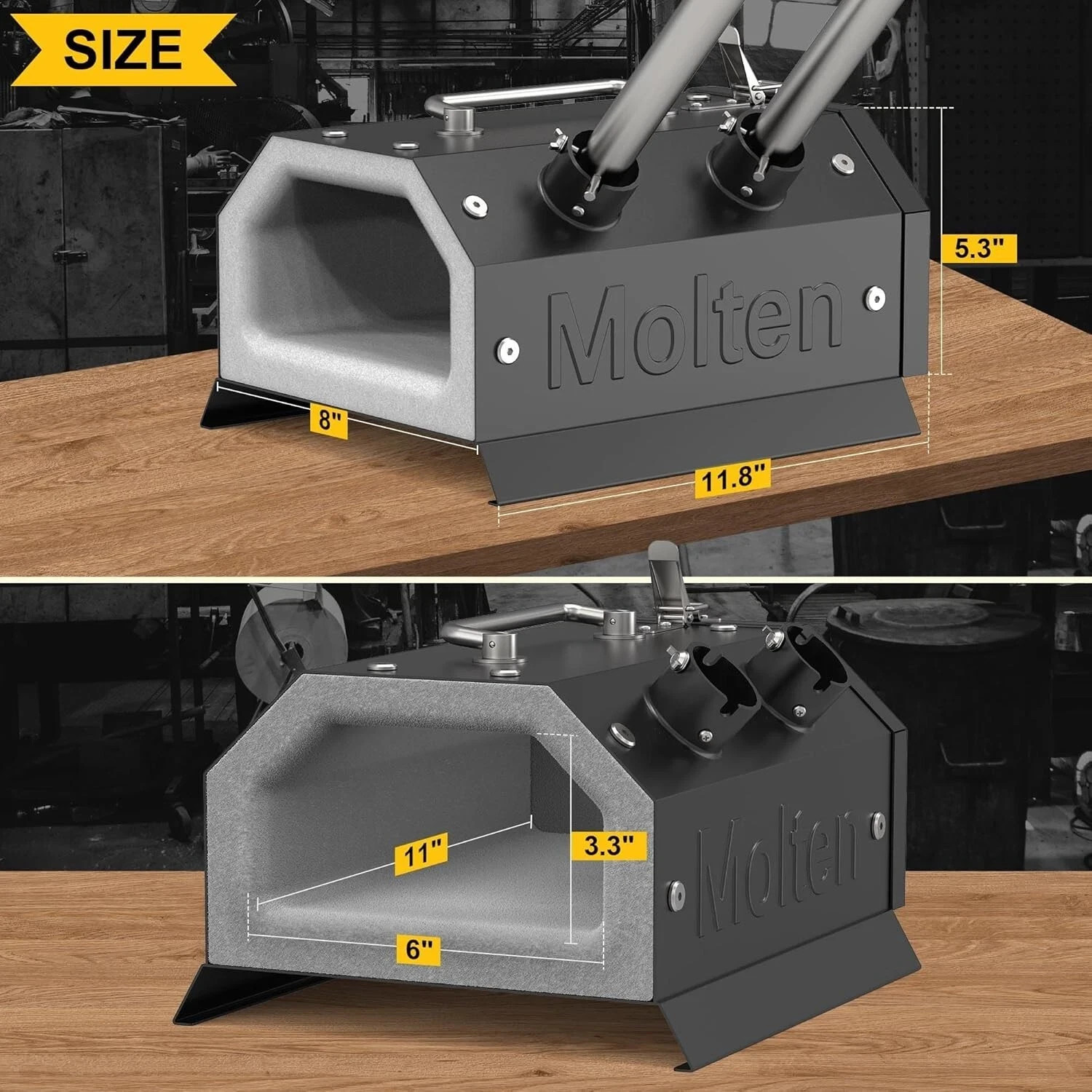 Blacksmith Forge Double Burner Propane Gas Forge for Knife Making Efficient Heat