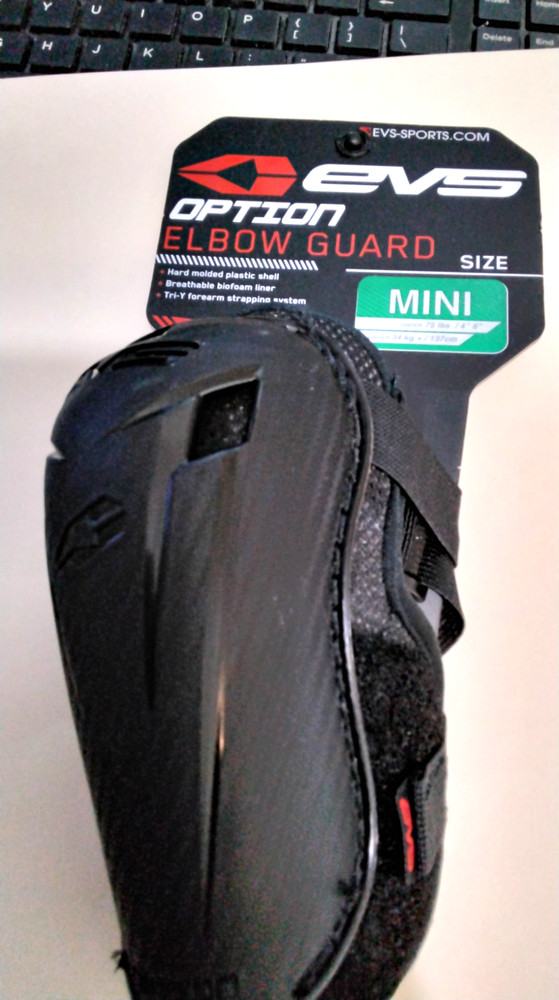 EVS OPTION ELBOW GUARD PADS BLACK MINI NEW