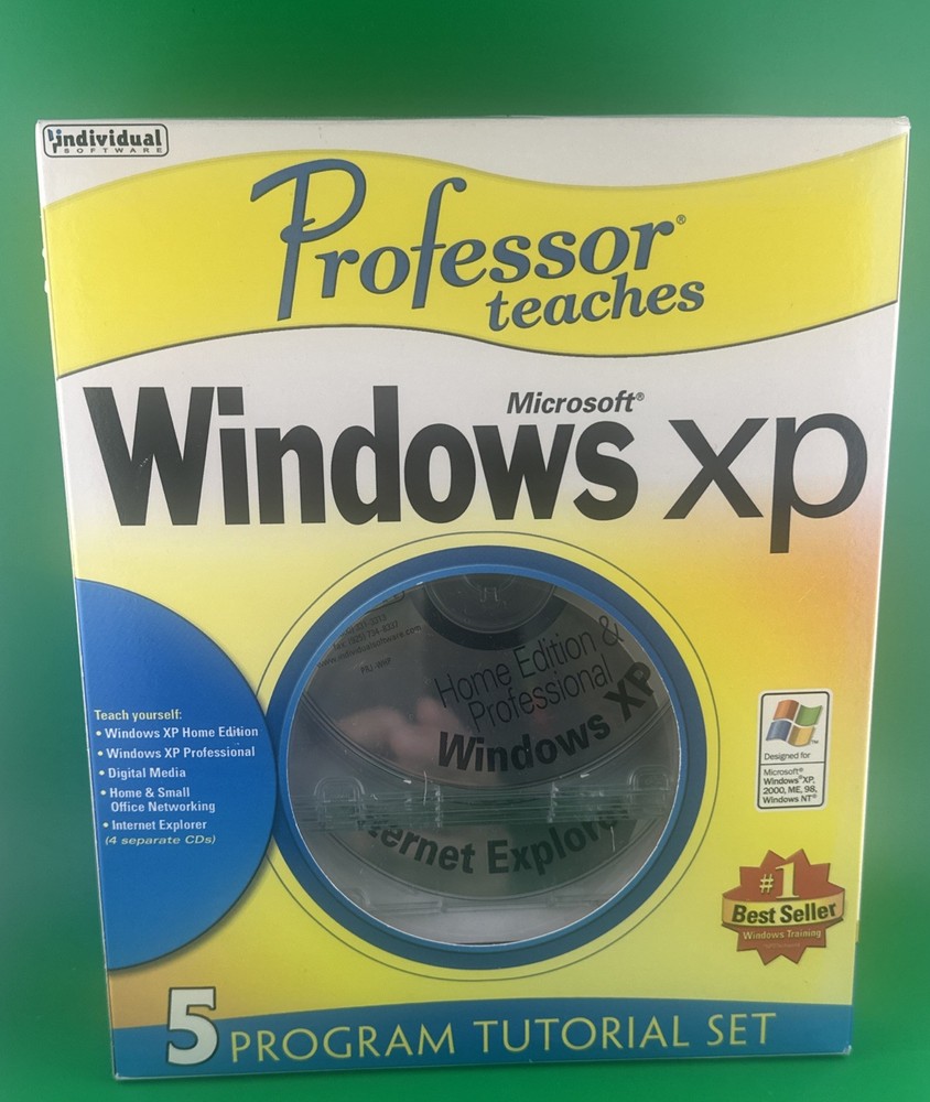 Microsoft Windows XP Professor Teaches 5 CD Program Tutorial Set 2000/ME/98/NT