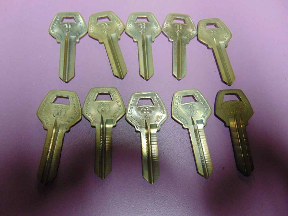 10 KEYS CORBIN A1001 CM KEYS BLANKS UNCUT LOCKSMITH