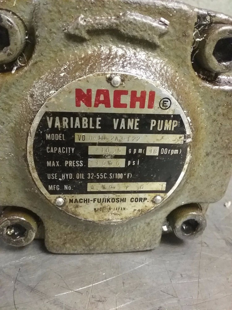 NACHI VARIABLE VANE PUMP VD R-1B-2A3-E22_VDR-1B-2A3-E22_VDR1B2A3E22