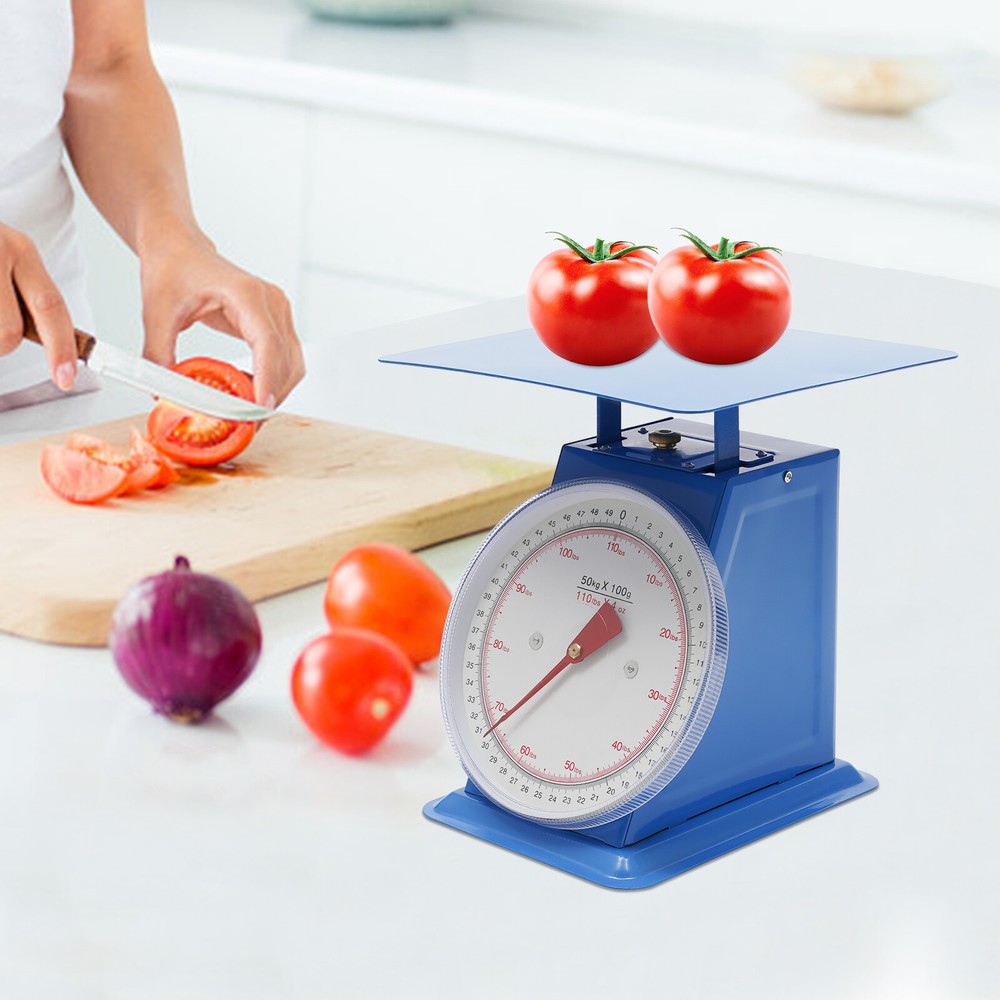 110-LBS Heavy Duty Mechanical Kitchen Scale with Large Dial & Durable Design